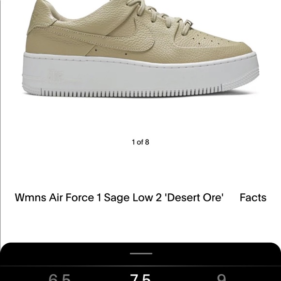 WMNS AIR FORCE 1 SAGE LOW 2 'DESERT ORE' - Picture 2 of 10